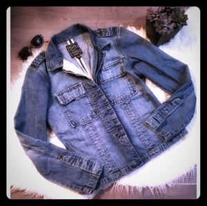 Lucky Brand Sz M Blue Jean Jacket